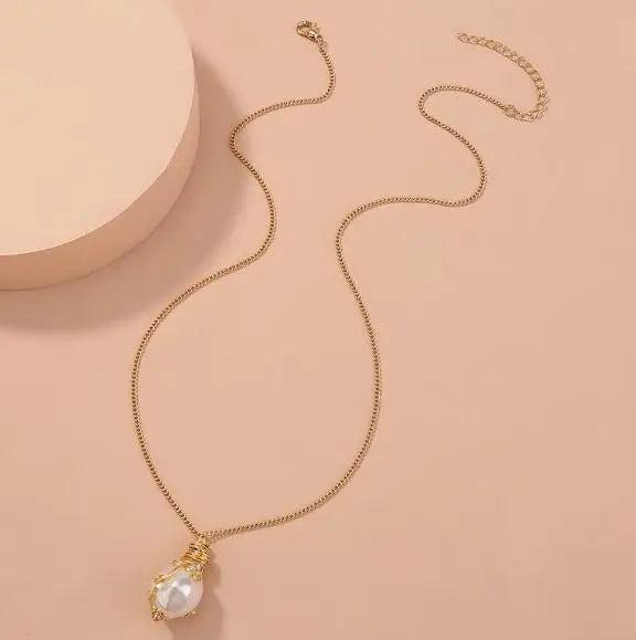 Baroque Sea Shell Choker Pearl Necklace Women Gift