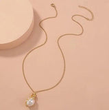 Baroque Sea Shell Choker Pearl Necklace Women Gift