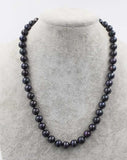 Freshwater Pearl Near Round 19-10mm Necklace 18inch Beads Nature
