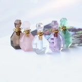 Rose Quartz Fluorite Amethyst Crystal Necklace
