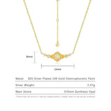 925 Silver Opal Necklace Vintage Zircon Inlay Necklaces