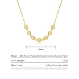 925 Silver Opal Necklace Vintage Zircon Inlay Necklaces