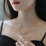 925 Silver Opal Necklace Vintage Zircon Inlay Necklaces