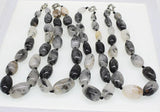Rutilated Quartz Baroque Necklace Agate Round Faceted