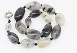 Rutilated Quartz Baroque Necklace Agate Round Faceted