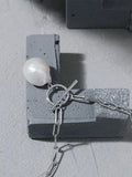 Baroque Pearl Chain Necklace 925 Sterling Silver Pendant Gift For Women