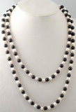 Freshwater Pearl and Agate 8mm Necklace 45-inch Gemstone Beads