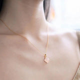 Rose Quartz Flower Necklace 925 Silver Gemstone Pendant