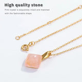Rose Quartz Flower Necklace 925 Silver Gemstone Pendant