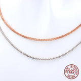 S925 Silver Chain Necklace for Women with Pendant, 50-55mm Sterling Silver Chain