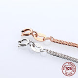 S925 Silver Chain Necklace for Women with Pendant, 50-55mm Sterling Silver Chain