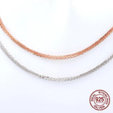 S925 Silver Woman Necklace - Sterling Silver Chain Gift