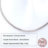 S925 Silver Woman Necklace - Sterling Silver Chain Gift