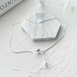 Metal Ball Pendant Stainless Steel Necklace Clavicle Chain Gift