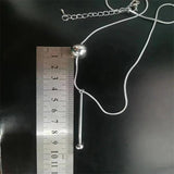 Metal Ball Pendant Stainless Steel Necklace Clavicle Chain Gift