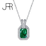 Baguette Necklace S925 Sterling Silver Sapphire Pendant