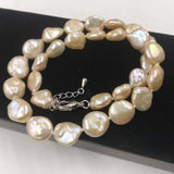 Pink Baroque Shape Cultured Pearl Necklace