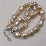 Pink Baroque Shape Cultured Pearl Necklace