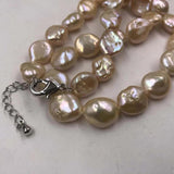 Pink Baroque Shape Cultured Pearl Necklace