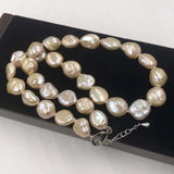 Pink Baroque Shape Cultured Pearl Necklace