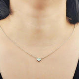 Opal Triangle Necklace 925 Sterling Silver Women's Jewelry