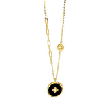 S925 Coin Pendant Necklace 14K Plated