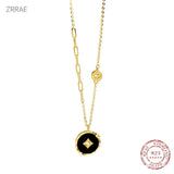 S925 Coin Pendant Necklace 14K Plated