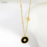 S925 Coin Pendant Necklace 14K Plated