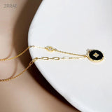S925 Coin Pendant Necklace 14K Plated
