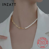 925 Silver Geometric Pearl Choker Necklace Vintage Jewelry