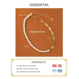 925 Silver Geometric Pearl Choker Necklace Vintage Jewelry