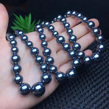 Fengbaowu THz Necklace Round Faceted Bead Jewelry Gift Women