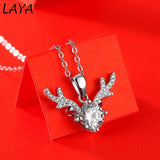 LAYA S925 Silver Moissanite Angel Pendant Necklace