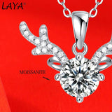 LAYA S925 Silver Moissanite Angel Pendant Necklace