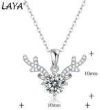 LAYA S925 Silver Moissanite Angel Pendant Necklace
