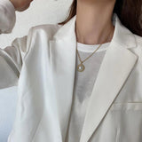 925 Silver Rope Chain Necklace with Shell Pearl Pendant