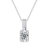 Moissanite S 925 Silver Initial Necklace Pendant Crystals Chain Choker