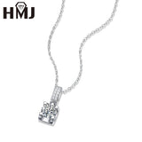 Moissanite S 925 Silver Initial Necklace Pendant Crystals Chain Choker