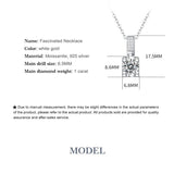 Moissanite S 925 Silver Initial Necklace Pendant Crystals Chain Choker