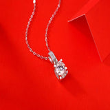 Moissanite S 925 Silver Initial Necklace Pendant Crystals Chain Choker