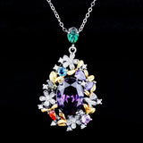 Purple Zircon Necklace Beautiful and Elegant Jewelry for Women