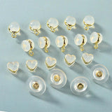 18K Coated Silica Gel Stud Back Plug Transparent Earring DIY