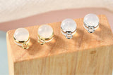 18K Coated Silica Gel Stud Back Plug Transparent Earring DIY