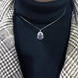 925 Silver Natural Gemstone Pendant Necklace for Women