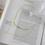 925 Sterling Silver Choker Necklace Korea Double Layers YMN171