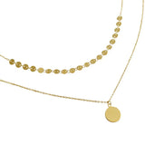 925 Sterling Silver Choker Necklace Korea Double Layers YMN171