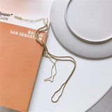 925 Silver Double Layer Box Chain Necklace YMN168