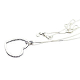 925 Silver Multi-Colored Heart Necklace for Women Men's Chain Pearl Choker