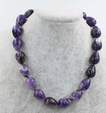Amethyst Drop 15*20mm Necklace 18-inch Beads Natural