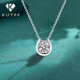 Lab Diamond Pendant Necklace 925 Silver Chain